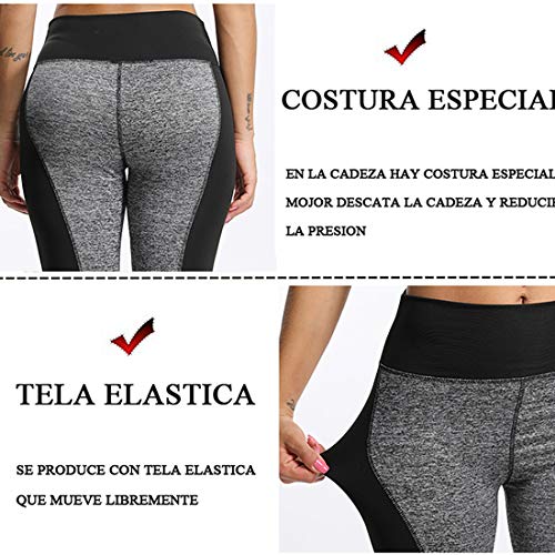 FITTOO Mallas Pantalones Deportivos Leggings Mujer Yoga de Alta Cintura Elásticos y Transpirables para Yoga Running Fitness con Gran Elásticosg37k