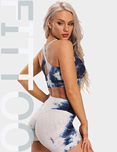 FITTOO Pantalones Cortos Leggings Mujer Mallas Yoga Alta Cintura Elásticos Push Up Suave FITTOO Pantalones Cortos Leggings Mujer Mallas Yoga Alta Cintura Elásticos Push Up Suave