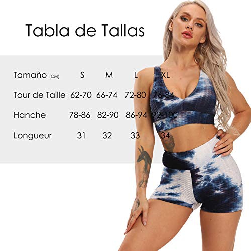 FITTOO Pantalones Cortos Leggings Mujer Mallas Yoga Alta Cintura Elásticos Push Up Suave FITTOO Pantalones Cortos Leggings Mujer Mallas Yoga Alta Cintura Elásticos Push Up Suave