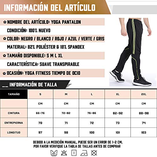 FITTOO Pantalones Deportivos para Hombre Mallas de Fitness Elásticos y Transpirables1310