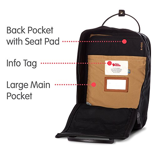 Fjallraven Kånken No. 2 Laptop 15" Black Backpack, Unisex Adulto, Talla única