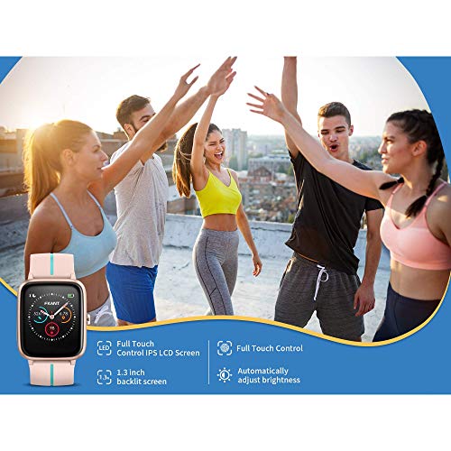 FKANT Smartwatch Mujer, Reloj Inteligente Hombre Fitness GPS con Competidor Simulador, 5ATM Reloj con 24H Monitor de Ritmo Cardíaco y Sueño, Smartwatch Despertador Cronómetro y Pronóstico del Tiempo