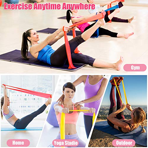 Flagicon Bandas Elasticas Fitness, Juego de 4 Bandas de Resistencia Profesionales con Puerta de Ancla, Cintas Elasticas Fitness para Yoga, Pilates, Terapia Física, Rehabilitación, Estiramientos Flagicon Bandas Elasticas Fitness, Juego de 4 Bandas de Resistencia Profesionales con Puerta de Ancla, Cintas Elasticas Fitness para Yoga, Pilates, Terapia Física, Rehabilitación, Estiramientos