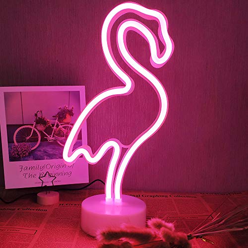 Flamenco señal de neón de luz de la noche de interior con la base del sostenedor de la batería/USB Operado sesión neón que brilla intensamente decorativo luz LED para la sala de estar dormitorio fi Flamenco señal de neón de luz de la noche de interior con la base del sostenedor de la batería/USB Operado sesión neón que brilla intensamente decorativo luz LED para la sala de estar dormitorio fi