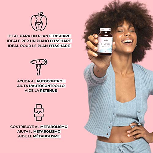 FLASH | Triple acción para potenciar el efecto de tu dieta* | Estimula (detox), activa (energizante), te ayuda a seguir tu plan de forma más relajada* | Enriquecido con Colina y Cromo | 100% natural FLASH | Triple acción para potenciar el efecto de tu dieta* | Estimula (detox), activa (energizante), te ayuda a seguir tu plan de forma más relajada* | Enriquecido con Colina y Cromo | 100% natural