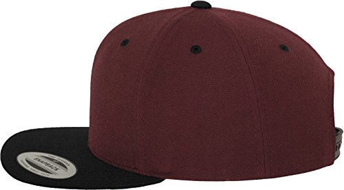 Flex fit - Gorra de béisbol - para hombre, Multicolor (Maroon/Blk), Talla única