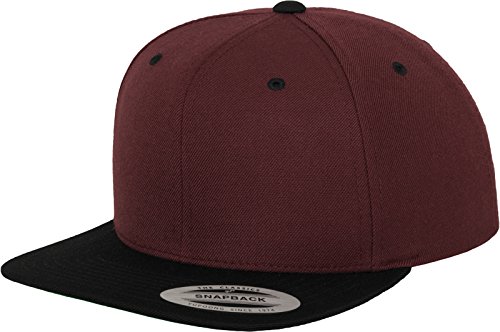 Flex fit - Gorra de béisbol - para hombre, Multicolor (Maroon/Blk), Talla única