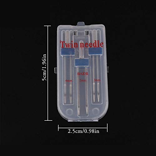 Fleymu Agujas Dobles Duraderas Accesorios de Costura Elástica Aguja Gemelas con Caja Plástico para Máquina Coser Doméstica Agujas de Universal Machines Casera Tamaños Alta Calidad (3 Piezas) Fleymu Agujas Dobles Duraderas Accesorios de Costura Elástica Aguja Gemelas con Caja Plástico para Máquina Coser Doméstica Agujas de Universal Machines Casera Tamaños Alta Calidad (3 Piezas)