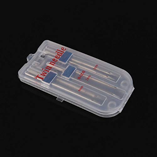 Fleymu Agujas Dobles Duraderas Accesorios de Costura Elástica Aguja Gemelas con Caja Plástico para Máquina Coser Doméstica Agujas de Universal Machines Casera Tamaños Alta Calidad (3 Piezas) Fleymu Agujas Dobles Duraderas Accesorios de Costura Elástica Aguja Gemelas con Caja Plástico para Máquina Coser Doméstica Agujas de Universal Machines Casera Tamaños Alta Calidad (3 Piezas)