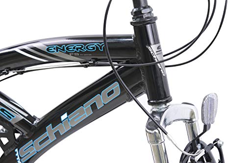 F.Lli Schiano Energy Bicicleta de suspensión Completa, Men's, Negro-Azul, 26''