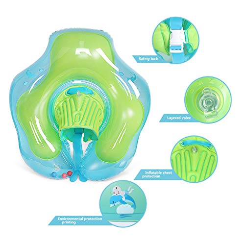 Flotador de Natación para Bebés con Asiento Anillo,Bebé Recién Nacido Aprende a Nadar Entrenador Inflable Flotador Ajustable para Piscinas para Bebés,Anillo de Natación para Bebés(6-36 Meses,L)