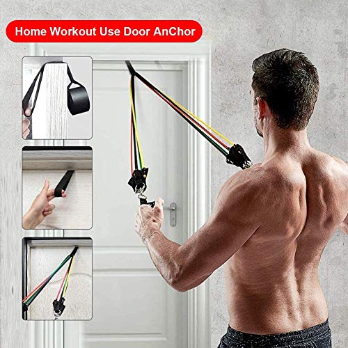Flybiz Bandas de Resistencia, 11 Bandas elásticas de látex, 5 Tubos de látex, Asas y Correas de Tobillo, Ancla de Puerta, Bolsa, Adecuado para pérdida de Peso, Yoga, Fitness en Interiores o exteriors Flybiz Bandas de Resistencia, 11 Bandas elásticas de látex, 5 Tubos de látex, Asas y Correas de Tobillo, Ancla de Puerta, Bolsa, Adecuado para pérdida de Peso, Yoga, Fitness en Interiores o exteriors