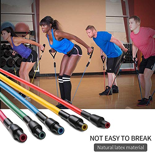 Flybiz Bandas de Resistencia, 11 Bandas elásticas de látex, 5 Tubos de látex, Asas y Correas de Tobillo, Ancla de Puerta, Bolsa, Adecuado para pérdida de Peso, Yoga, Fitness en Interiores o exteriors Flybiz Bandas de Resistencia, 11 Bandas elásticas de látex, 5 Tubos de látex, Asas y Correas de Tobillo, Ancla de Puerta, Bolsa, Adecuado para pérdida de Peso, Yoga, Fitness en Interiores o exteriors