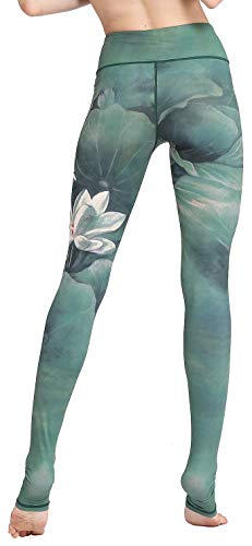 FLYCHEN Leggings Estampado Floral para Mujer Deportiva Fitness Push Up Yoga de Alta Cintura Elásticos Galaxy Star Impreso Traje de Running Galaxia Estrella HK143 - M