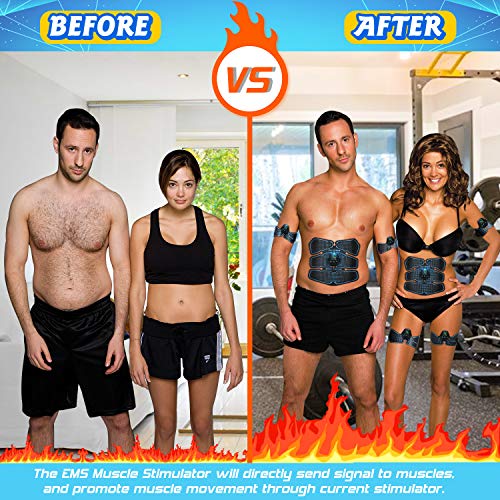 Flyfun Popolic EMS Electroestimulador Muscular Abdominale Cinturón, Músculos Abdominales, 10 Modos de Simulación, 20 Niveles Diferentes, para Abdomen/Cintura/Pierna/Brazo de Hombre y Mujer Flyfun Popolic EMS Electroestimulador Muscular Abdominale Cinturón, Músculos Abdominales, 10 Modos de Simulación, 20 Niveles Diferentes, para Abdomen/Cintura/Pierna/Brazo de Hombre y Mujer