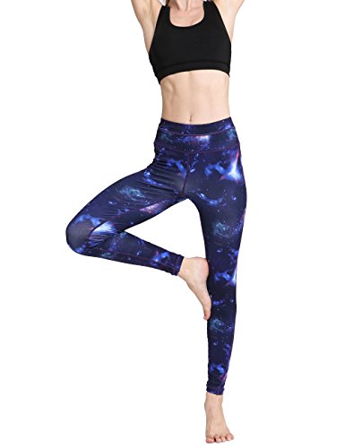 FLYILY Mallas Deportivas Mujer Pantalones impreso Leggings Deportes para Running Yoga Fitness Gym