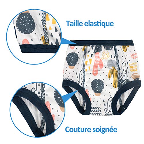 Flyish - 6 pantalones de entrenamiento para bebé, ropa interior de entrenamiento para niños, ropa interior para niños y niñas, pañales antigoteo de 2 a 5 años rosa 2 Años Flyish - 6 pantalones de entrenamiento para bebé, ropa interior de entrenamiento para niños, ropa interior para niños y niñas, pañales antigoteo de 2 a 5 años rosa 2 Años