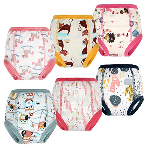 Flyish - 6 pantalones de entrenamiento para bebé, ropa interior de entrenamiento para niños, ropa interior para niños y niñas, pañales antigoteo de 2 a 5 años rosa 2 Años Flyish - 6 pantalones de entrenamiento para bebé, ropa interior de entrenamiento para niños, ropa interior para niños y niñas, pañales antigoteo de 2 a 5 años rosa 2 Años