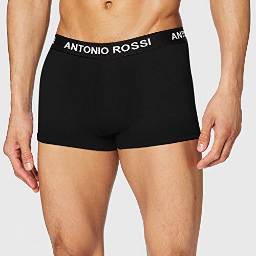 FM London Fitted Boxer para Hombre, Negro, L, Pack de 12