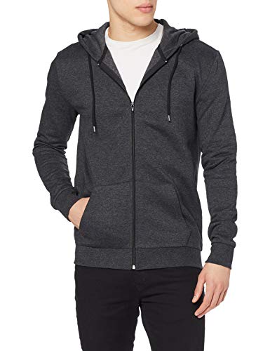 FM London Hyfresh Zipped Capucha, Marfil (Charcoal 22), Large para Hombre