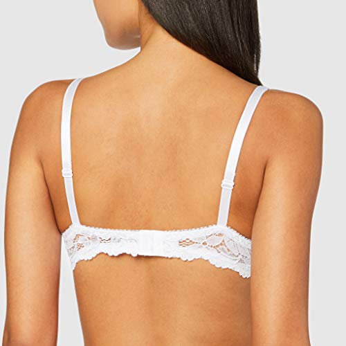 FM London Padded Lace Sujetador con Push-up, Blanco, 100C para Mujer