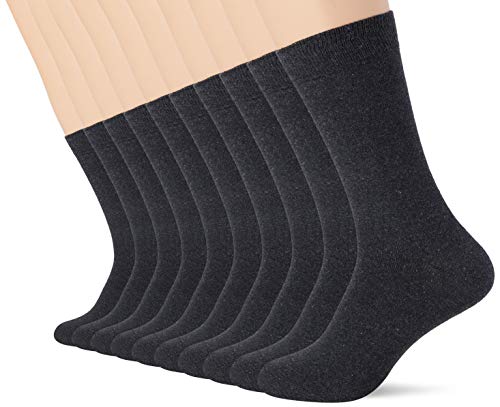 FM London Smart Calcetines de vestir, Armada, 39-46 EU (Pack de 10) para Hombre