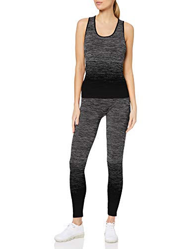 FM London Vest Top and Leggings Conjunto Ropa Deportiva, Negro (Black), Talla única (Talla del fabricante: 8-14) para Mujer