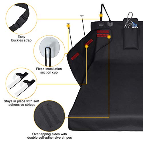 Focuspet Funda para Maletero de Coche para Perros, 185 x 105 x 36cm Protector para Maletero de Coche Impermeable Antideslizante Cubierta Maletero Esterilla de Protección del Tronco Focuspet Funda para Maletero de Coche para Perros, 185 x 105 x 36cm Protector para Maletero de Coche Impermeable Antideslizante Cubierta Maletero Esterilla de Protección del Tronco