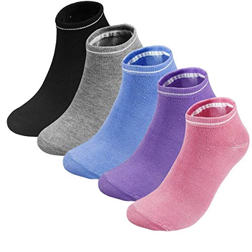 Fodlon Calcetines Pilates Yoga, 5 Par(Negro/Gris/púrpura/Polvo/Azul) Calcetines Antideslizantes de Deporte Traspirable Mujer para Yoga, Hospital, Pilates Fodlon Calcetines Pilates Yoga, 5 Par(Negro/Gris/púrpura/Polvo/Azul) Calcetines Antideslizantes de Deporte Traspirable Mujer para Yoga, Hospital, Pilates