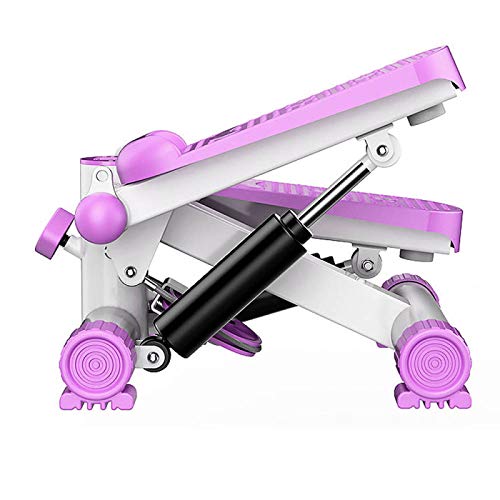 FOGUO Mini Stepper Cross Trainer con Pantalla LCD Stepper para Hacer Ejercicio De Gluteos Y Cardio, Máquina Elíptica, Escaleras De Ejercicio Step Escaladora para Piernas,Purple