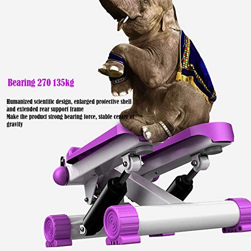 FOGUO Mini Stepper Cross Trainer con Pantalla LCD Stepper para Hacer Ejercicio De Gluteos Y Cardio, Máquina Elíptica, Escaleras De Ejercicio Step Escaladora para Piernas,Purple