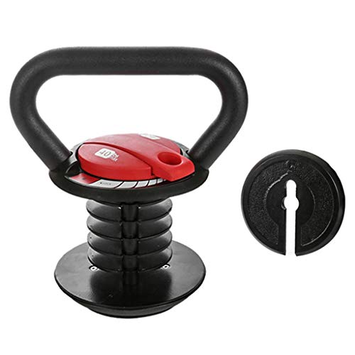 FOLA Gimnasio de Pesas Rusas Ajustable Kettlebell Formación Hombres Mujeres hogar glúteo Caldera Campana Gimnasio Pesas (tamaño : Black 40kg (88.1lb))