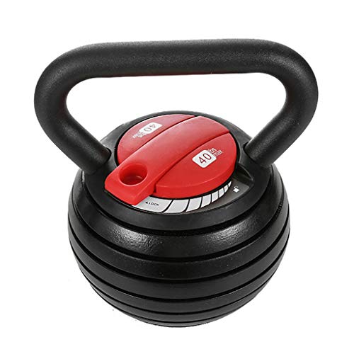 FOLA Gimnasio de Pesas Rusas Ajustable Kettlebell Formación Hombres Mujeres hogar glúteo Caldera Campana Gimnasio Pesas (tamaño : Black 40kg (88.1lb))