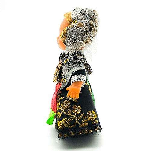 Folk Artesanía Muñeca Regional colección de 15 cm con Vestido típico Charra Salmantina (Salamanca) España.