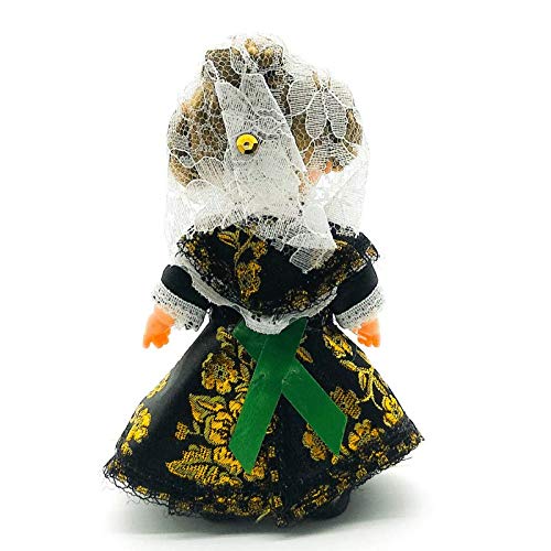 Folk Artesanía Muñeca Regional colección de 15 cm con Vestido típico Charra Salmantina (Salamanca) España.