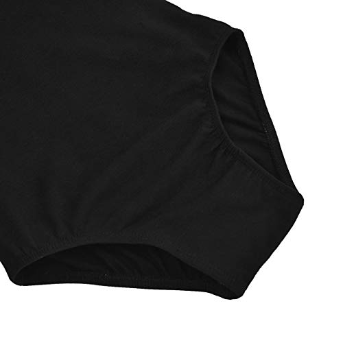 FONLAM Maillot de Ballet Danza para Niña Traje Leotardo Maillot Clásico Gimnasia Manga Larga Actuación Fiesta Niña Invierno Otoño (9-10 Años, Negro)