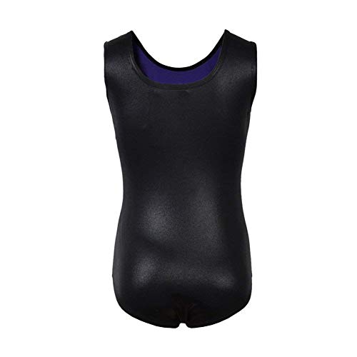 FONLAM Maillot de Gimnasia Rítmica para Niña Ropa Traje Leotardo Maillot Gimnasia Patinaje Ballet Actuación Fiesta Niña Elástico (4-5 Años, Morado)