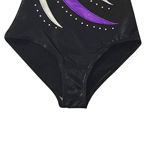 FONLAM Maillot de Gimnasia Rítmica para Niña Ropa Traje Leotardo Maillot Gimnasia Patinaje Ballet Actuación Fiesta Niña Elástico (4-5 Años, Morado)