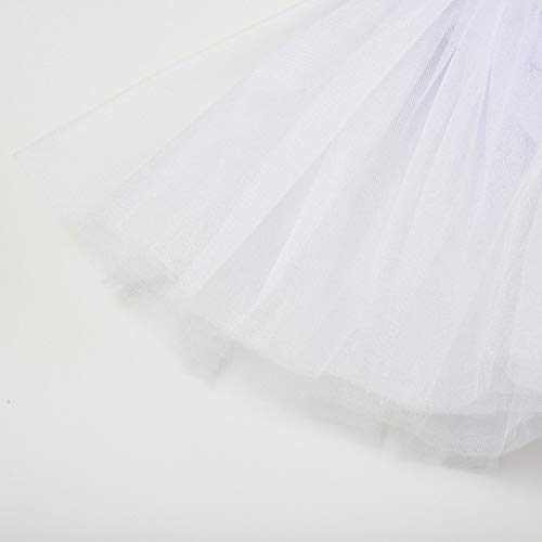 FONLAM Vestido Maillot de Ballet para Niña Vestido Danza Gimnasia Patinaje Tutú Ballet Niña Brillante (Blanco, 4-5 Años) FONLAM Vestido Maillot de Ballet para Niña Vestido Danza Gimnasia Patinaje Tutú Ballet Niña Brillante (Blanco, 4-5 Años)