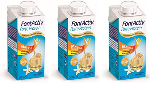 Fontactiv Forte Protein Vainilla Es Un Suplemento Nutricional Para Un Envejecimiento Activo 3 Unidades 600ml
