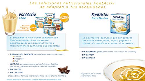 FontActiv Forte sabor Café (14 sobres x 30grs) Suplemento Nutricional para adultos y mayores - 1 o 2 sobres al día.
