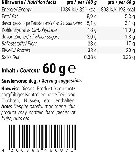 foodspring Barritas de Proteína, Sabor Cookie Dough (galleta), Pack de 12 x 60g, Sin azúcar añadido, Baja en carbohidratos, Perfectas para después de entrenar