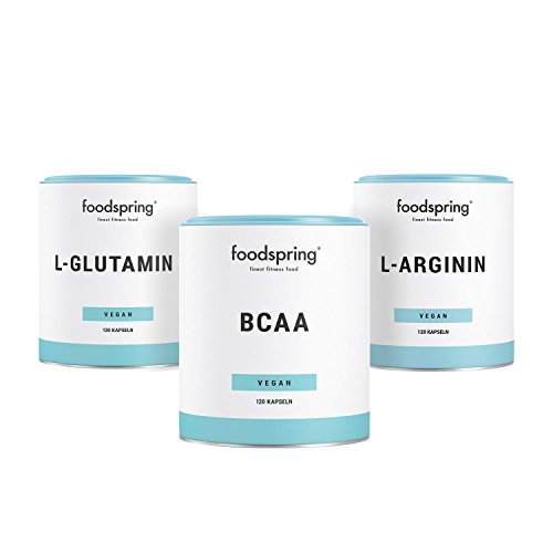 foodspring Cápsulas de BCAA, 120 cápsulas, Aminoácidos esenciales para la musculatura foodspring Cápsulas de BCAA, 120 cápsulas, Aminoácidos esenciales para la musculatura