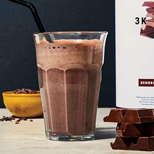 foodspring Proteína 3K, Chocolate, 750g, Mezcla de proteínas para alcanzar un altísimo valor biológico