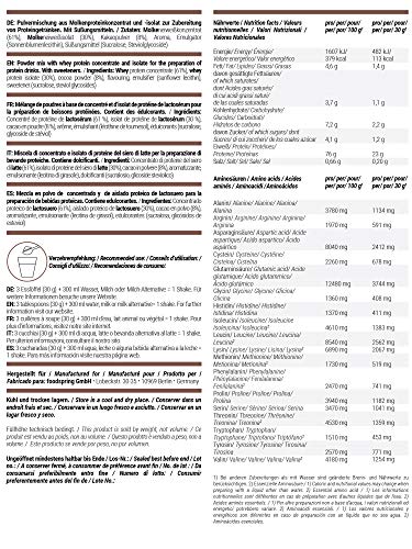 foodspring Proteína Whey, Sabor Chocolate, 750g, 100% proteína de suero de leche, Proteína en polvo para el desarrollo muscular