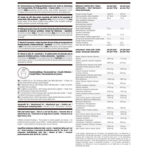 foodspring Proteína Whey, Sabor Cookies & Cream, 750g, 100% proteína de suero de leche, Proteína en polvo para el desarrollo muscular