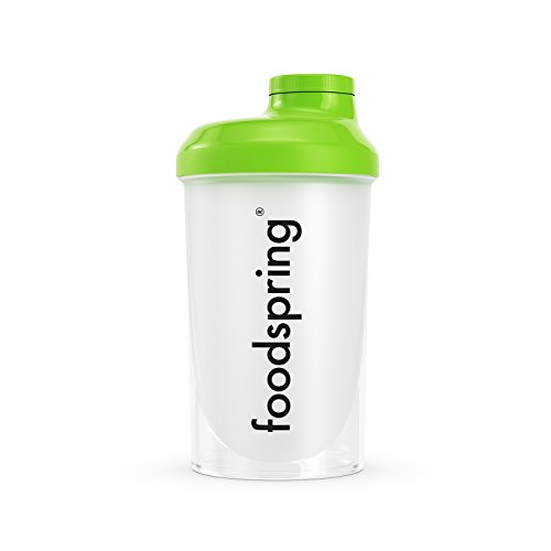 foodspring  - Shaker de 500ml - El shaker perfecto para tus batidos - Incluye un filtro especial para hacer tu batido más cremoso y un tapón de rosca para un cierre seguro