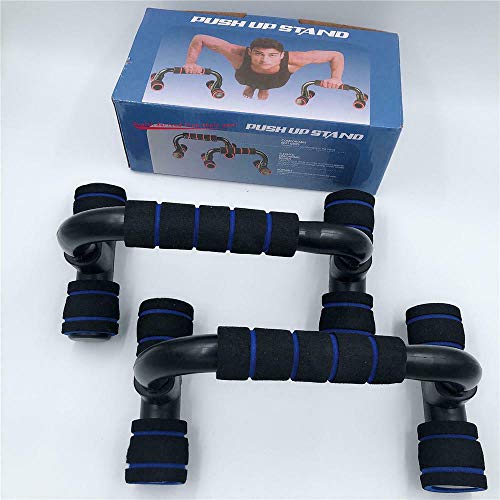 FOOING Soporte para Flexiones Push Up Bars Stand - Barras para Flexiones Gimnasio Ejercicio Formación - para Ejercicios, Gimnasio Equipo de Entrenamiento para Hombres y Mujeres (Azul)