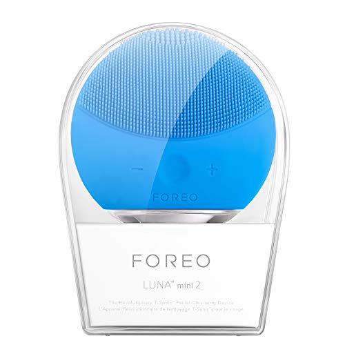 Foreo Luna mini 2 Cepillo Facial Sónico de Silicona, Azul (Aquamarine)