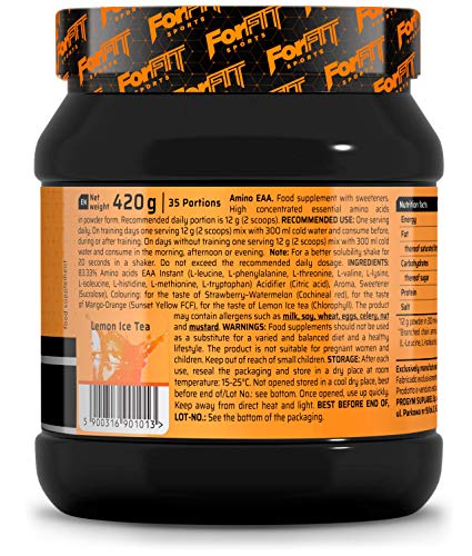 ForFIT Sports Amino EAA BCAA Powder 35 Unidades 420 g ForFIT Sports Amino EAA BCAA Powder 35 Unidades 420 g